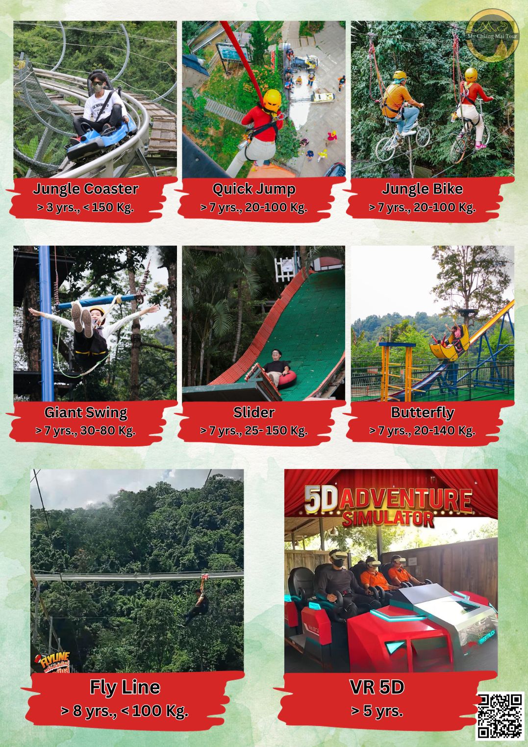 pongyang package, pongyang zipline package